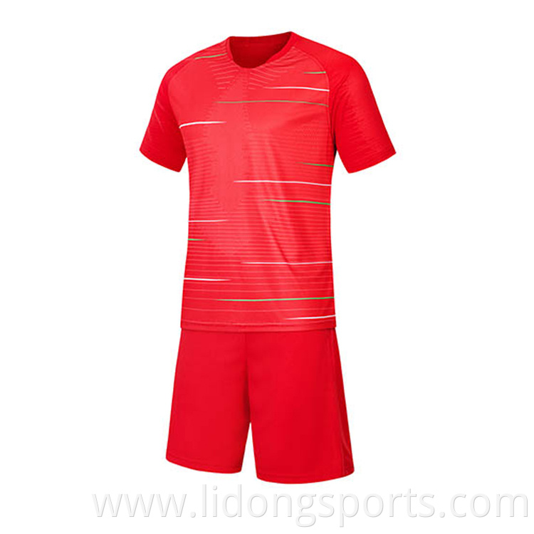 2021 Custom Sports Jersey New Model Soccer Wear T-shirt Football Jersey Set On Sale